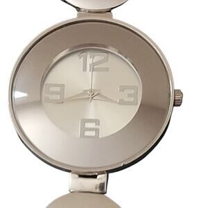 Unbranded Ladies Watch y2k style Silver looking back and watch face BOHO style